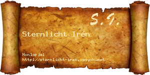 Sternlicht Irén névjegykártya